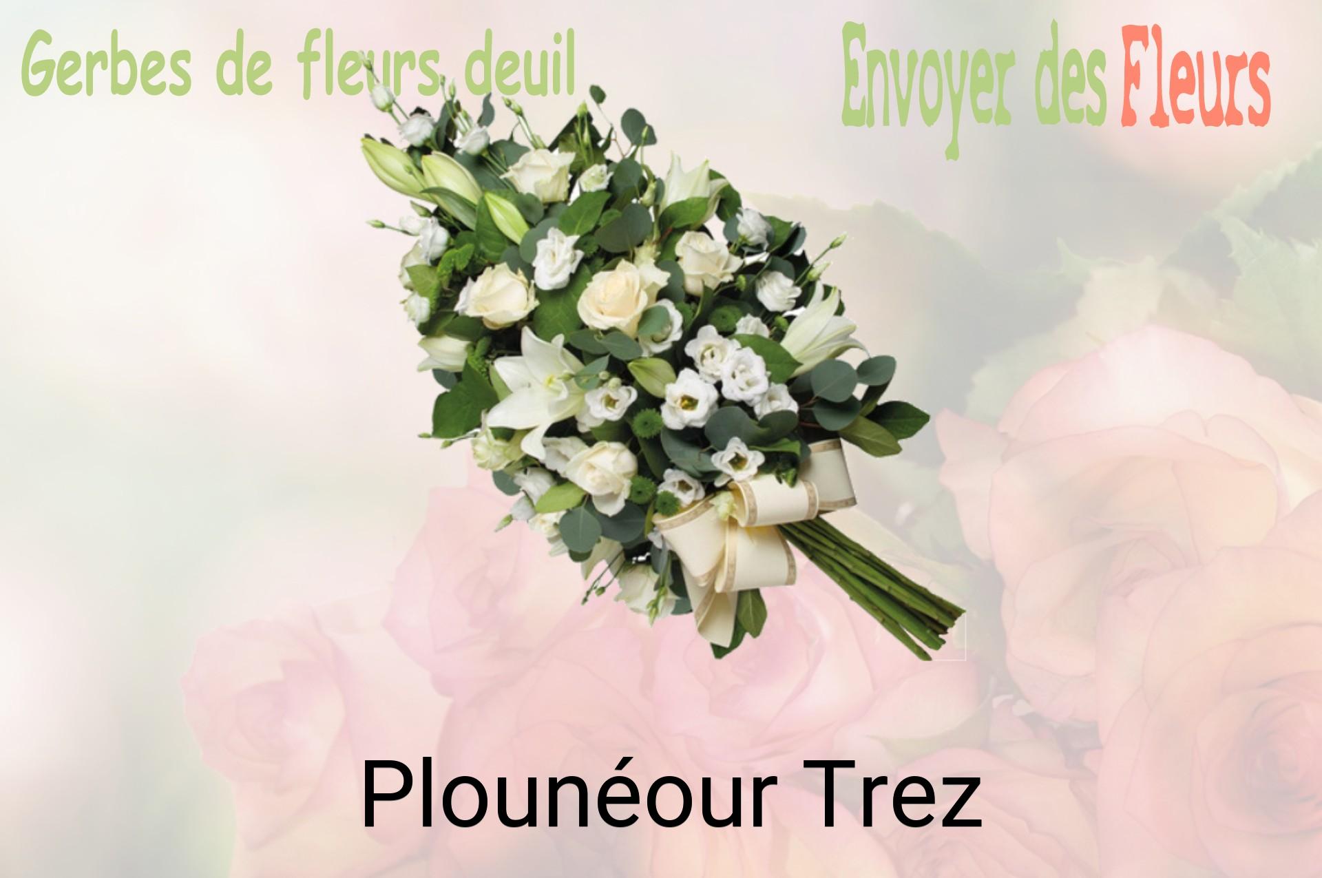 Gerbe de fleurs de deuil livrée à Plounéour-Trez